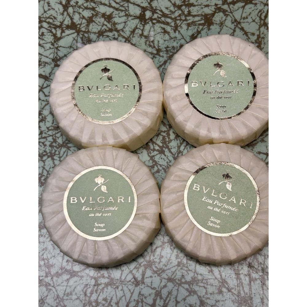 BVLGARI au thé Vert ( Green Tea ) Soap - 1.7oz / 50g Lot Of Four NEW